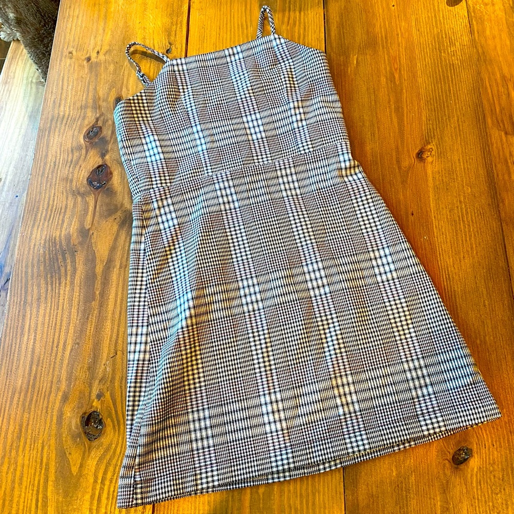 GB girls Size 10 plaid small straps dress GUC